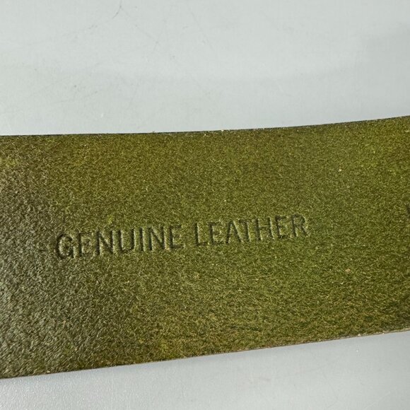 Vintage Arden B Light Tan Leather Snake Buckle Belt, Size M/L main image 6